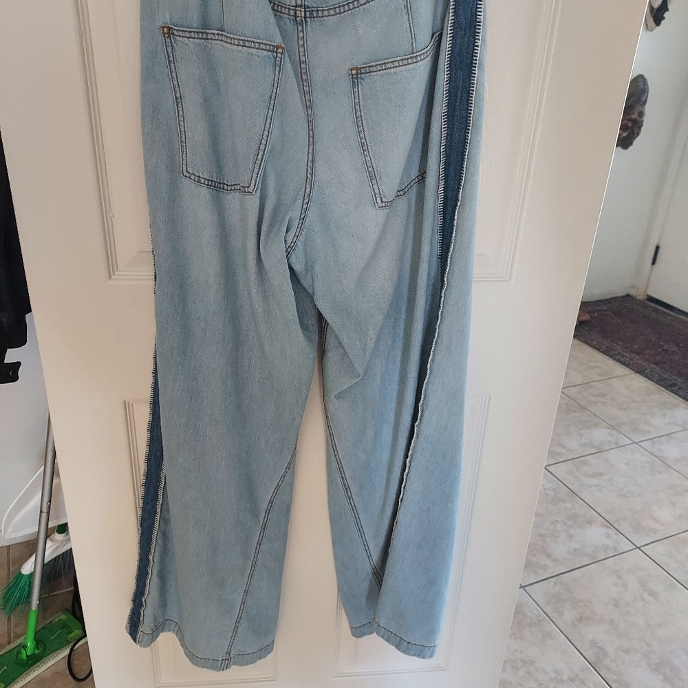 Johnny Was High Waist Wide Leg  Light Blue Denim - Picture 7 of 11
